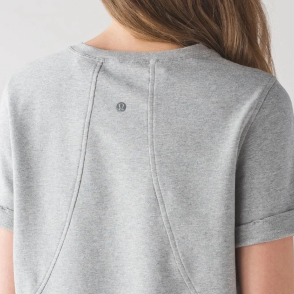 Lululemon All Time Tee Heathered Gray Size 4 - Picture 11 of 13